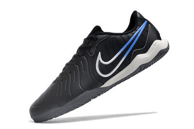 Men's Nike Tiempo Legend 10 Academy IC Indoor & Futsal Low-Tops Football Shoes - Black/White/Blue