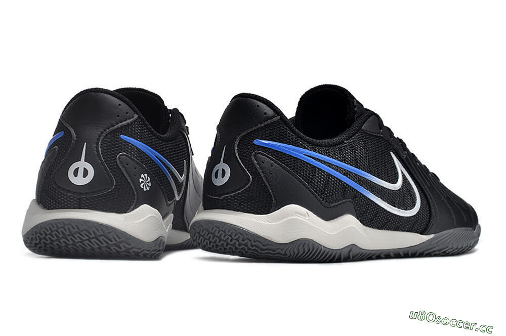 Men's Nike Tiempo Legend 10 Academy IC Indoor & Futsal Low-Tops Football Shoes - Black/White/Blue 6
