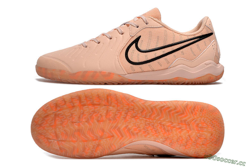 Men's Nike Tiempo Legend 10 Pro IC Indoor & Futsal Low-Tops Football Shoes - Pink/Black 1