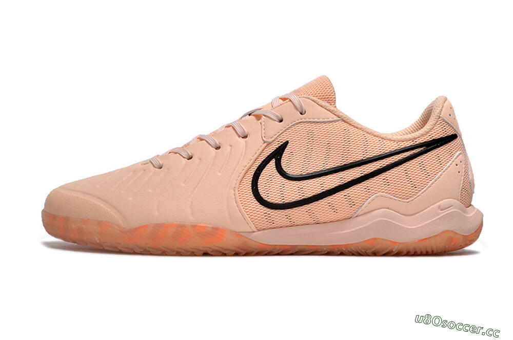 Men's Nike Tiempo Legend 10 Pro IC Indoor & Futsal Low-Tops Football Shoes - Pink/Black 0