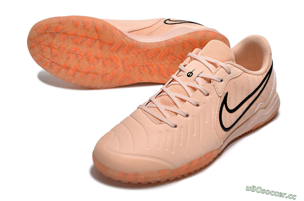 Men's Nike Tiempo Legend 10 Pro IC Indoor & Futsal Low-Tops Football Shoes - Pink/Black 3