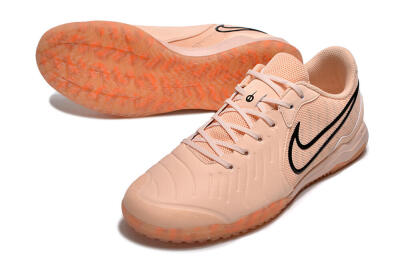 Men's Nike Tiempo Legend 10 Pro IC Indoor & Futsal Low-Tops Football Shoes - Pink/Black