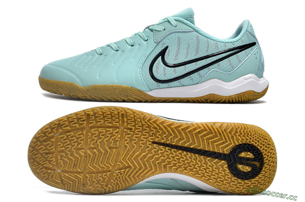 Men's Nike Tiempo Legend 10 Academy IC Indoor & Futsal Low-Tops Football Shoes - Blue/Black/Brown 1