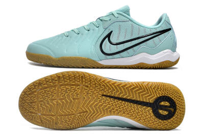 Men's Nike Tiempo Legend 10 Academy IC Indoor & Futsal Low-Tops Football Shoes - Blue/Black/Brown