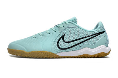 Men's Nike Tiempo Legend 10 Academy IC Indoor & Futsal Low-Tops Football Shoes - Blue/Black/Brown