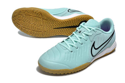 Men's Nike Tiempo Legend 10 Academy IC Indoor & Futsal Low-Tops Football Shoes - Blue/Black/Brown
