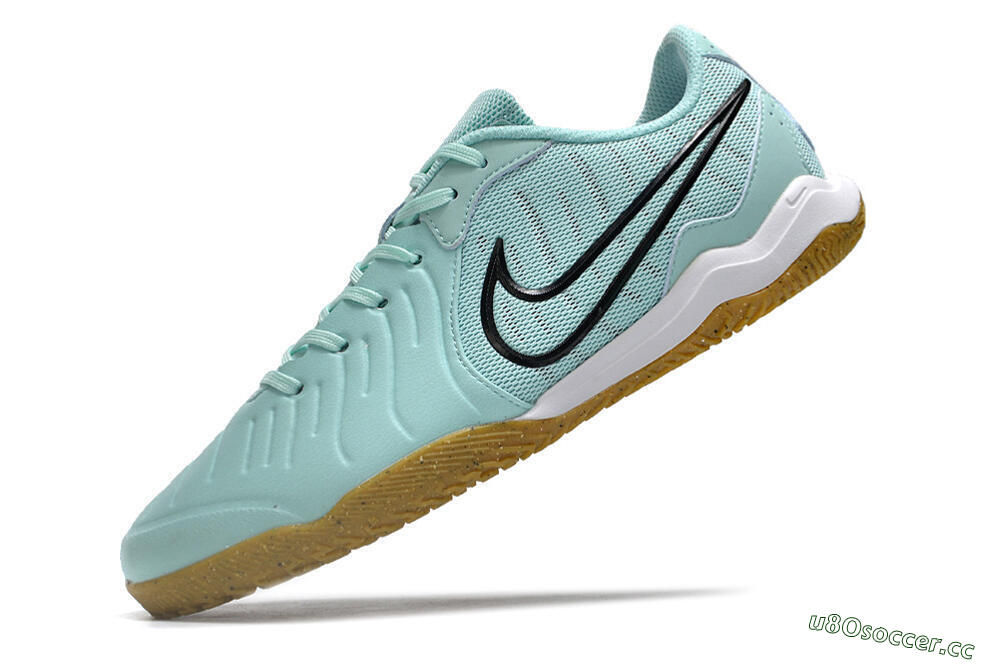Men's Nike Tiempo Legend 10 Academy IC Indoor & Futsal Low-Tops Football Shoes - Blue/Black/Brown 5
