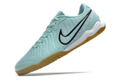Men's Nike Tiempo Legend 10 Academy IC Indoor & Futsal Low-Tops Football Shoes - Blue/Black/Brown
