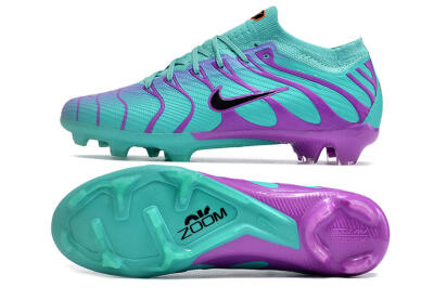 Men's Nike Air Zoom Mercurial Vapor 15 Elite FG Firm Ground Low-Tops Football Boots - Jade/Purple/Black