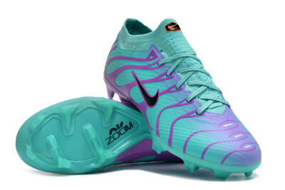 Men's Nike Air Zoom Mercurial Vapor 15 Elite FG Firm Ground Low-Tops Football Boots - Jade/Purple/Black