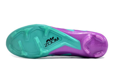 Men's Nike Air Zoom Mercurial Vapor 15 Elite FG Firm Ground Low-Tops Football Boots - Jade/Purple/Black