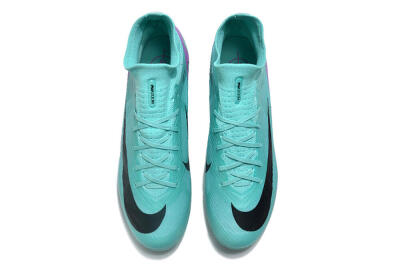 Unisex Nike Air Zoom Mercurial Superfly 9 Elite AG Artificial Grass High-Tops Football Boots - Jade/Purple/Black