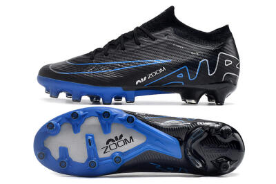 Unisex Nike Air Zoom Mercurial Vapor 15 Elite AG Artificial Grass Low-Tops Football Boots - Black/Blue/White