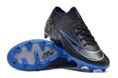 Unisex Nike Air Zoom Mercurial Vapor 15 Elite AG Artificial Grass Low-Tops Football Boots - Black/Blue/White