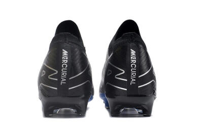 Unisex Nike Air Zoom Mercurial Vapor 15 Elite AG Artificial Grass Low-Tops Football Boots - Black/Blue/White