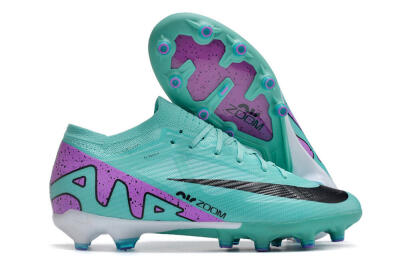 Unisex Nike Air Zoom Mercurial Vapor 15 Elite AG Artificial Grass Low-Tops Football Boots - Jade/Purple/Black