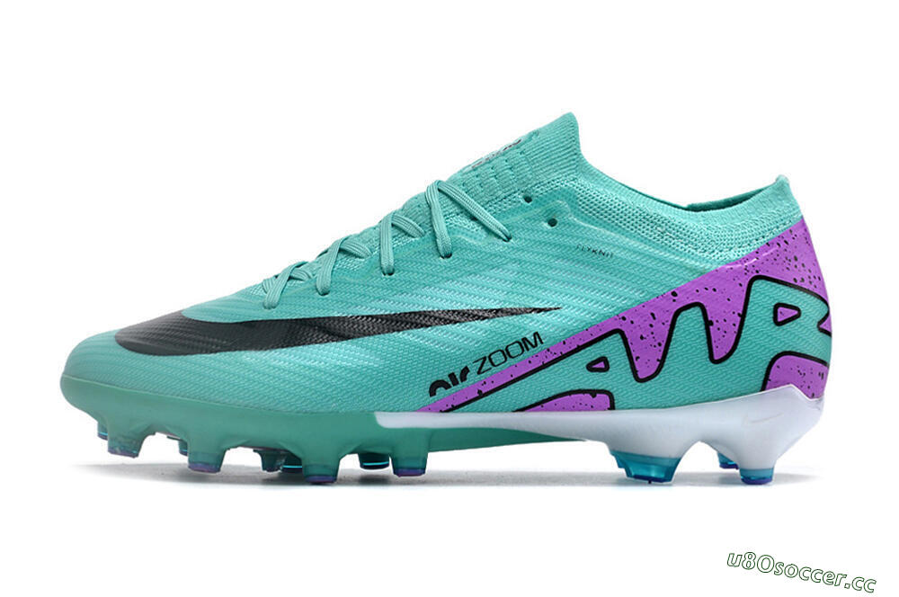 Unisex Nike Air Zoom Mercurial Vapor 15 Elite AG Artificial Grass Low-Tops Football Boots - Jade/Purple/Black 0