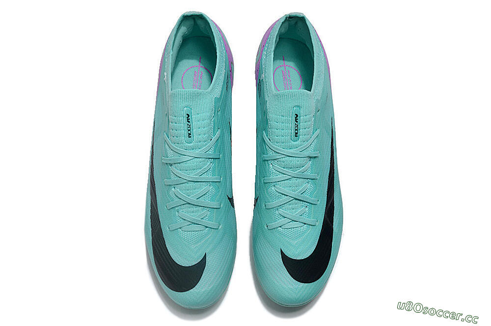 Unisex Nike Air Zoom Mercurial Vapor 15 Elite AG Artificial Grass Low-Tops Football Boots - Jade/Purple/Black 4