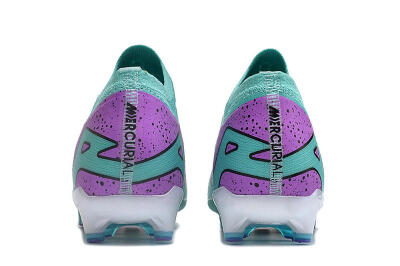 Unisex Nike Air Zoom Mercurial Vapor 15 Elite AG Artificial Grass Low-Tops Football Boots - Jade/Purple/Black