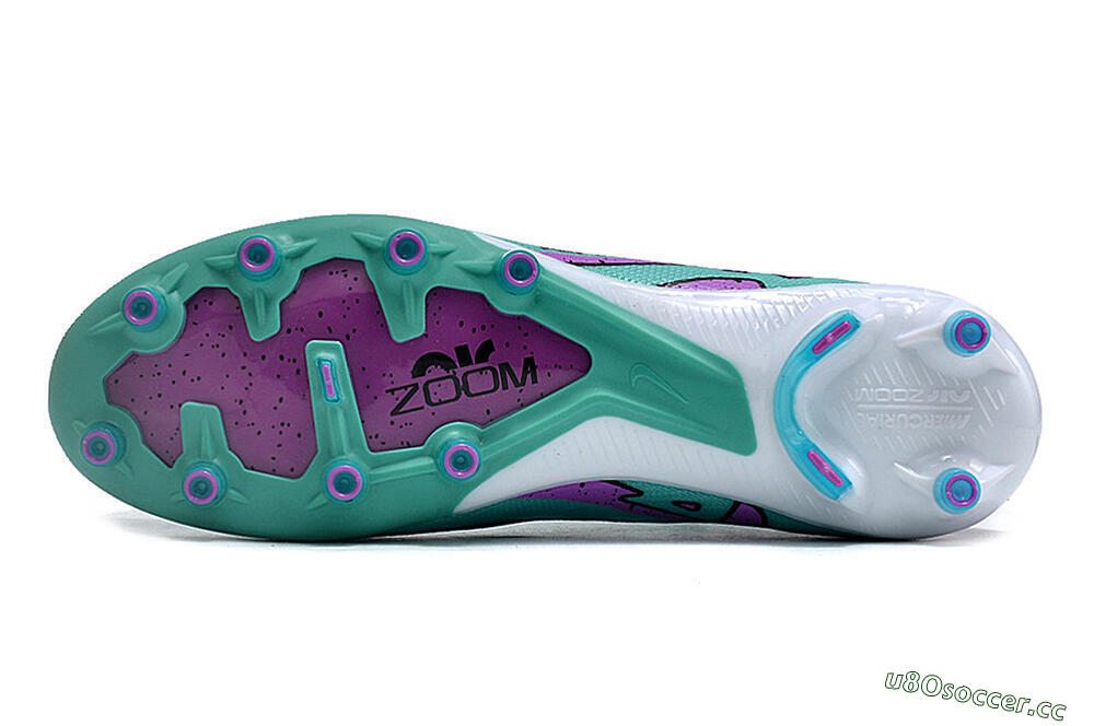 Unisex Nike Air Zoom Mercurial Vapor 15 Elite AG Artificial Grass Low-Tops Football Boots - Jade/Purple/Black 6
