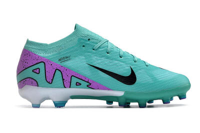 Unisex Nike Air Zoom Mercurial Vapor 15 Elite AG Artificial Grass Low-Tops Football Boots - Jade/Purple/Black
