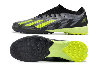 Unisex Adidas X Speedportal.1 TF Artificial Turf Low-Tops Football Shoes - Black/Grey/Yellow