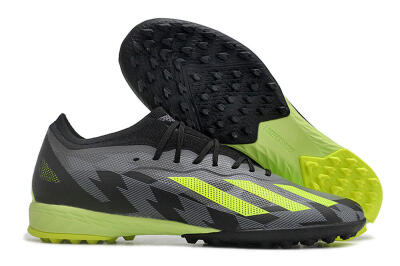 Unisex Adidas X Speedportal.1 TF Artificial Turf Low-Tops Football Shoes - Black/Grey/Yellow