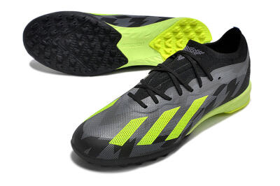 Unisex Adidas X Speedportal.1 TF Artificial Turf Low-Tops Football Shoes - Black/Grey/Yellow