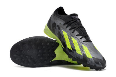 Unisex Adidas X Speedportal.1 TF Artificial Turf Low-Tops Football Shoes - Black/Grey/Yellow