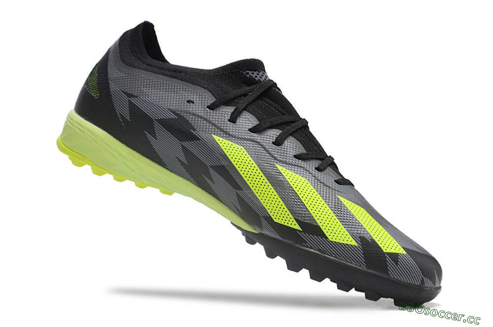 Unisex Adidas X Speedportal.1 TF Artificial Turf Low-Tops Football Shoes - Black/Grey/Yellow 7