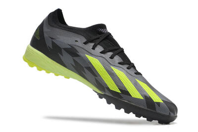 Unisex Adidas X Speedportal.1 TF Artificial Turf Low-Tops Football Shoes - Black/Grey/Yellow