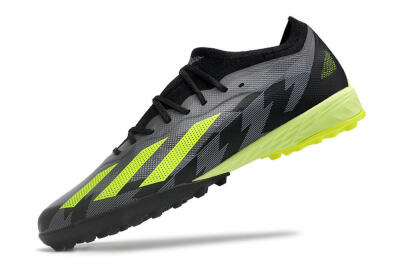 Unisex Adidas X Speedportal.1 TF Artificial Turf Low-Tops Football Shoes - Black/Grey/Yellow