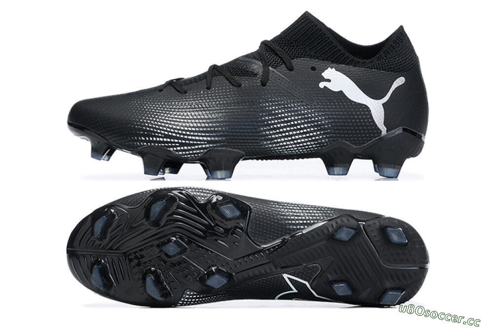 Men's Puma Future Ultimate FG Firm Ground Low-Tops Football Boots - Black/White/Blue 1