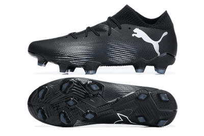 Men's Puma Future Ultimate FG Firm Ground Low-Tops Football Boots - Black/White/Blue