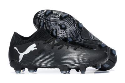 Men's Puma Future Ultimate FG Firm Ground Low-Tops Football Boots - Black/White/Blue