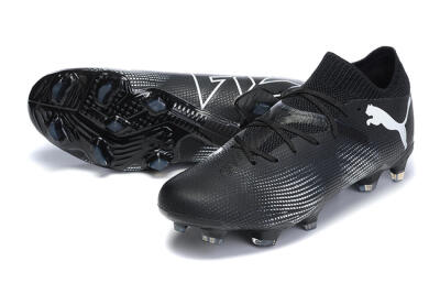 Men's Puma Future Ultimate FG Firm Ground Low-Tops Football Boots - Black/White/Blue