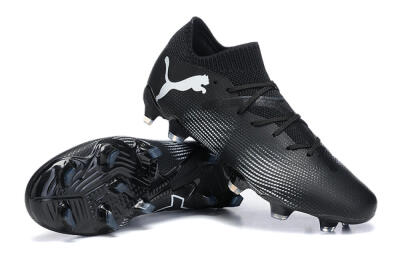 Men's Puma Future Ultimate FG Firm Ground Low-Tops Football Boots - Black/White/Blue