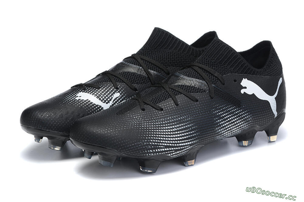 Men's Puma Future Ultimate FG Firm Ground Low-Tops Football Boots - Black/White/Blue 5
