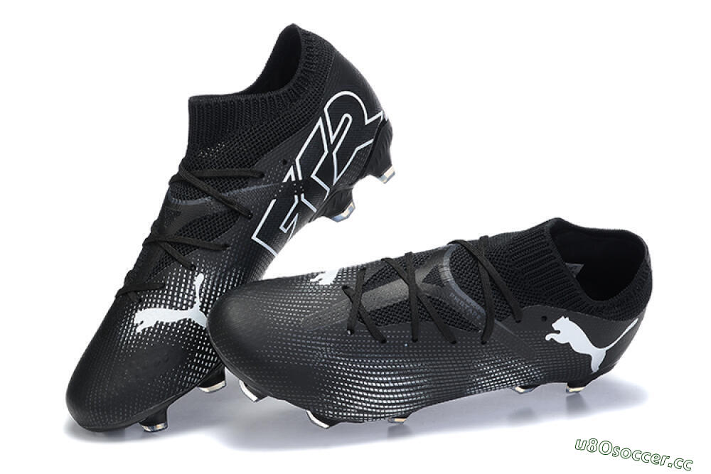 Men's Puma Future Ultimate FG Firm Ground Low-Tops Football Boots - Black/White/Blue 6