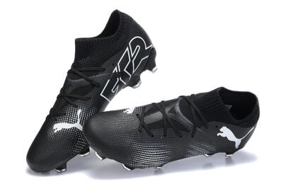 Men's Puma Future Ultimate FG Firm Ground Low-Tops Football Boots - Black/White/Blue