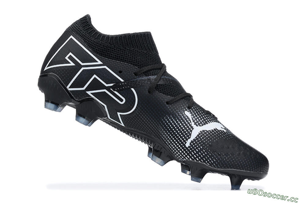 Men's Puma Future Ultimate FG Firm Ground Low-Tops Football Boots - Black/White/Blue 7
