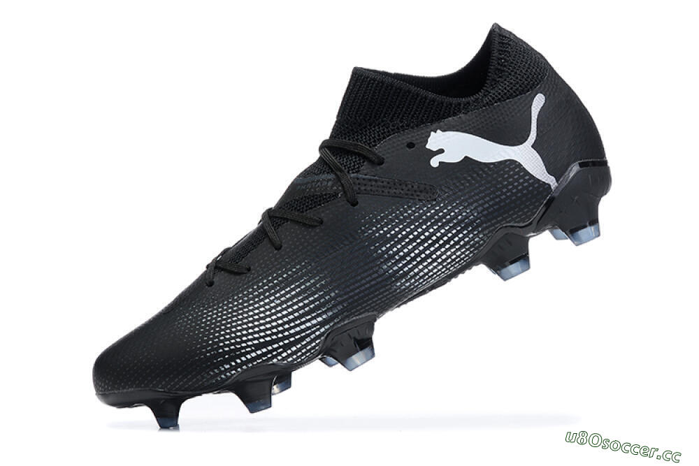 Men's Puma Future Ultimate FG Firm Ground Low-Tops Football Boots - Black/White/Blue 8