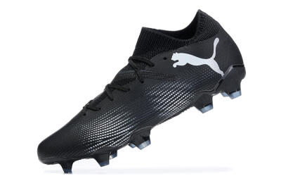 Men's Puma Future Ultimate FG Firm Ground Low-Tops Football Boots - Black/White/Blue