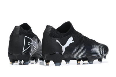 Men's Puma Future Ultimate FG Firm Ground Low-Tops Football Boots - Black/White/Blue
