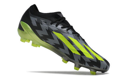 Men's Adidas X Crazyfast.1 FG Firm Ground Low-Tops Football Boots - Black/White/Yellow