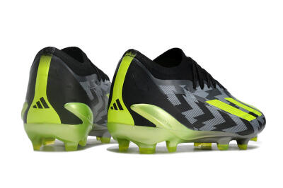 Men's Adidas X Crazyfast.1 FG Firm Ground Low-Tops Football Boots - Black/White/Yellow