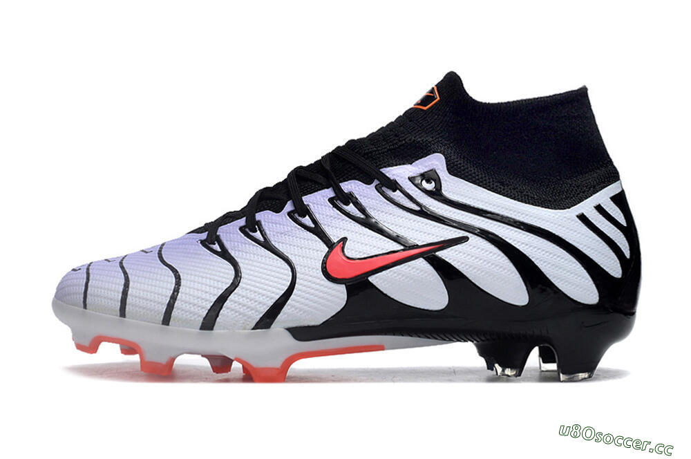 Men's Nike Air Zoom Mercurial Superfly 9 Elite FG Firm Ground High-Tops Football Boots - White/Black/Red 0