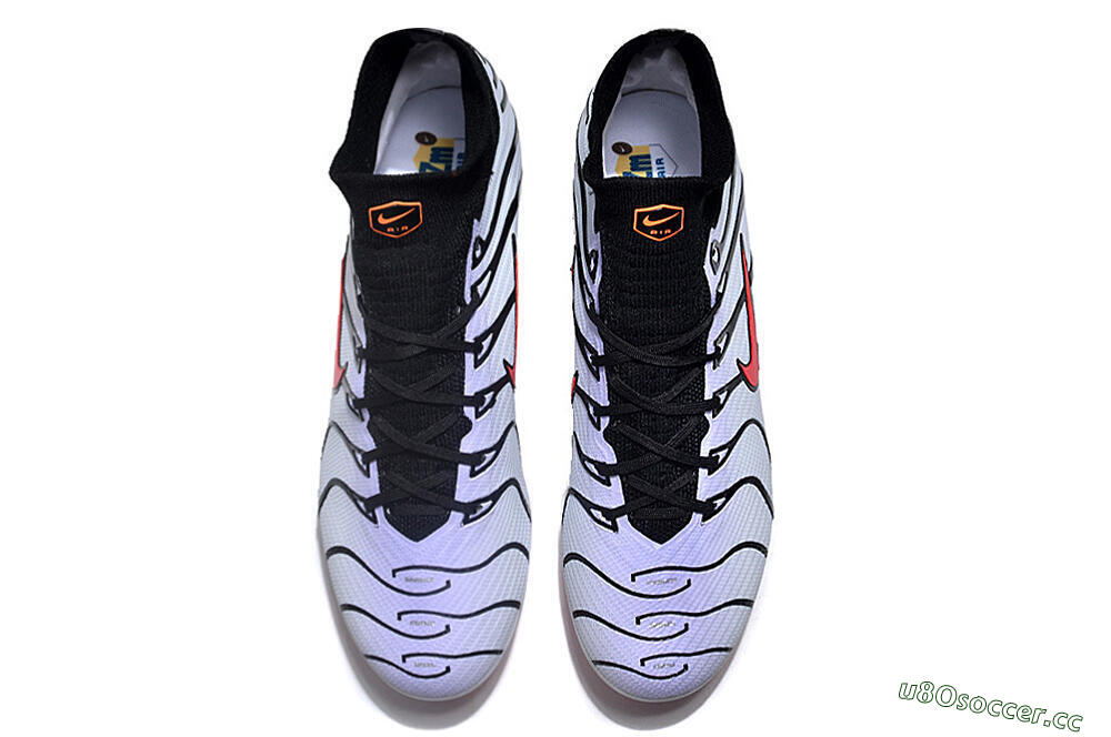 Men's Nike Air Zoom Mercurial Superfly 9 Elite FG Firm Ground High-Tops Football Boots - White/Black/Red 4