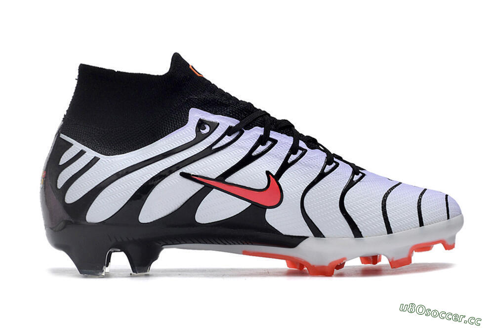 Men's Nike Air Zoom Mercurial Superfly 9 Elite FG Firm Ground High-Tops Football Boots - White/Black/Red 7