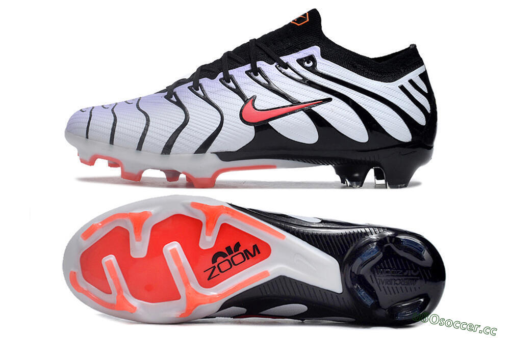 Men's Nike Air Zoom Mercurial Vapor 15 Elite FG Firm Ground Low-Tops Football Boots - White/Black/Red 1